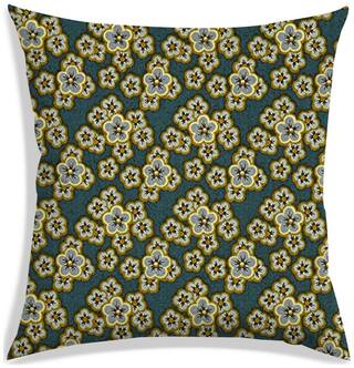 RADANYA Floral Polyester Grey Cushion Cover ( Large , Pack of 1 )