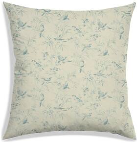 RADANYA Floral Polyester Off-white Cushion Cover ( Large , Pack of 1 )