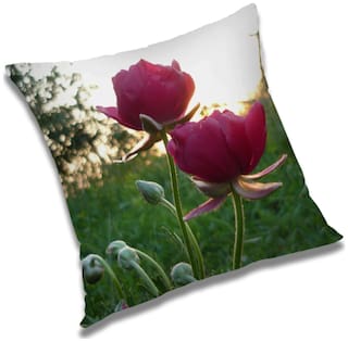 RADANYA Floral Cushion Cover 24x24 inch