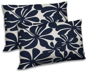 RADANYA Polyester Floral Pillow Covers ( Pack of 2 , Beige )