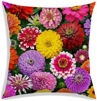 RADANYA Floral Cushion Cover 24x24 inch