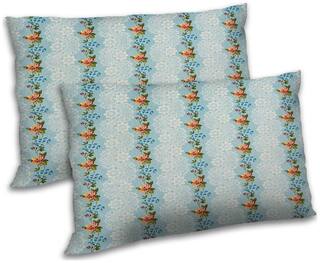 RADANYA Polyester Floral Pillow Covers ( Pack of 2 , Blue )
