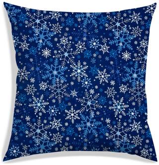 RADANYA Floral Polyester Blue Cushion Cover ( Extra large , Pack of 1 )