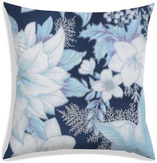 RADANYA Floral Polyester Grey Cushion Cover ( Large , Pack of 1 )