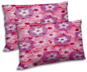 RADANYA Polyester Floral Pillow Covers ( Pack of 2 , Pink )