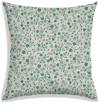 RADANYA Floral Polyester Beige Cushion Cover ( Large , Pack of 1 )