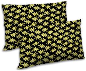 RADANYA Polyester Floral Pillow Covers ( Pack of 2 , Black )