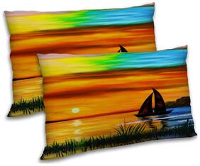 RADANYA Polyester Floral Pillow Covers ( Pack of 2 , Multi )