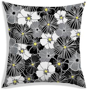 RADANYA Floral Polyester Black Cushion Cover ( Extra large , Pack of 1 )