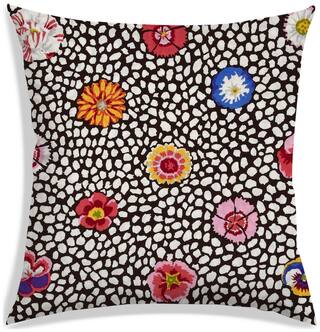 RADANYA Floral Polyester Off-white Cushion Cover ( Small , Pack of 1 )
