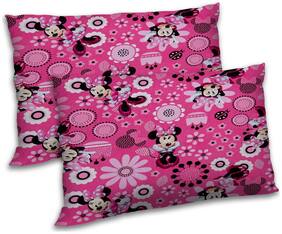 RADANYA Polyester Floral Pillow Covers ( Pack of 2 , Pink )