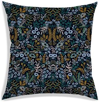 RADANYA Floral Polyester Black Cushion Cover ( Extra large , Pack of 1 )