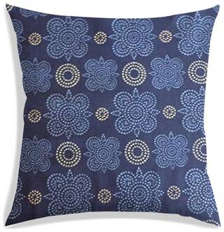 RADANYA Floral Polyester Blue Cushion Cover ( Extra large , Pack of 1 )