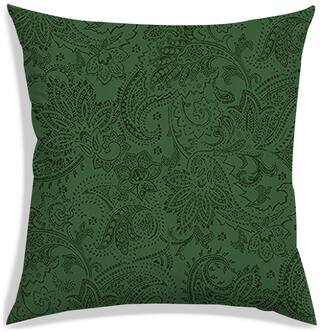 RADANYA Floral Polyester Green Cushion Cover ( Extra large , Pack of 1 )