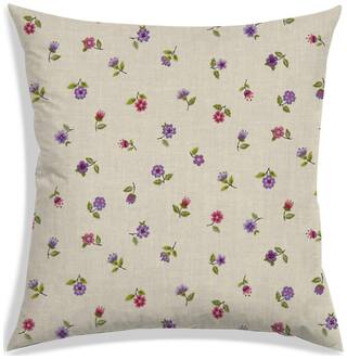 RADANYA Floral Polyester Beige Cushion Cover ( Large , Pack of 1 )