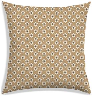 RADANYA Floral Polyester Brown Cushion Cover ( Small , Pack of 1 )