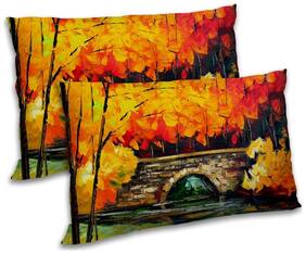 RADANYA Polyester Floral Pillow Covers ( Pack of 2 , Multi )