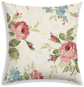 RADANYA Floral Polyester Beige Cushion Cover ( Regular , Pack of 1 )
