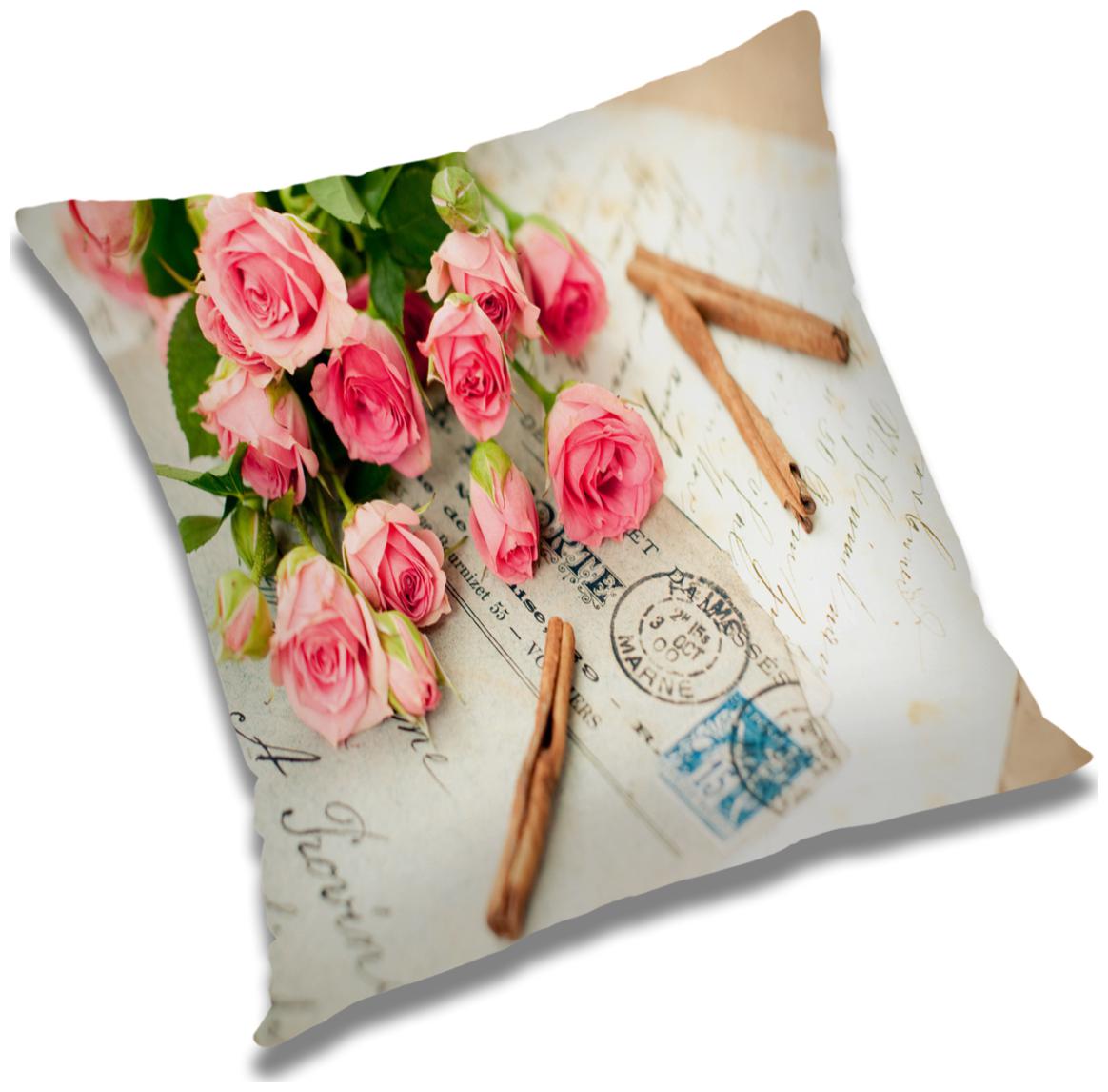 

RADANYA Floral Cushion Cover with Filler Set 18x18 inch