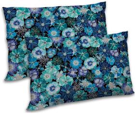 RADANYA Polyester Floral Pillow Covers ( Pack of 2 , Black )