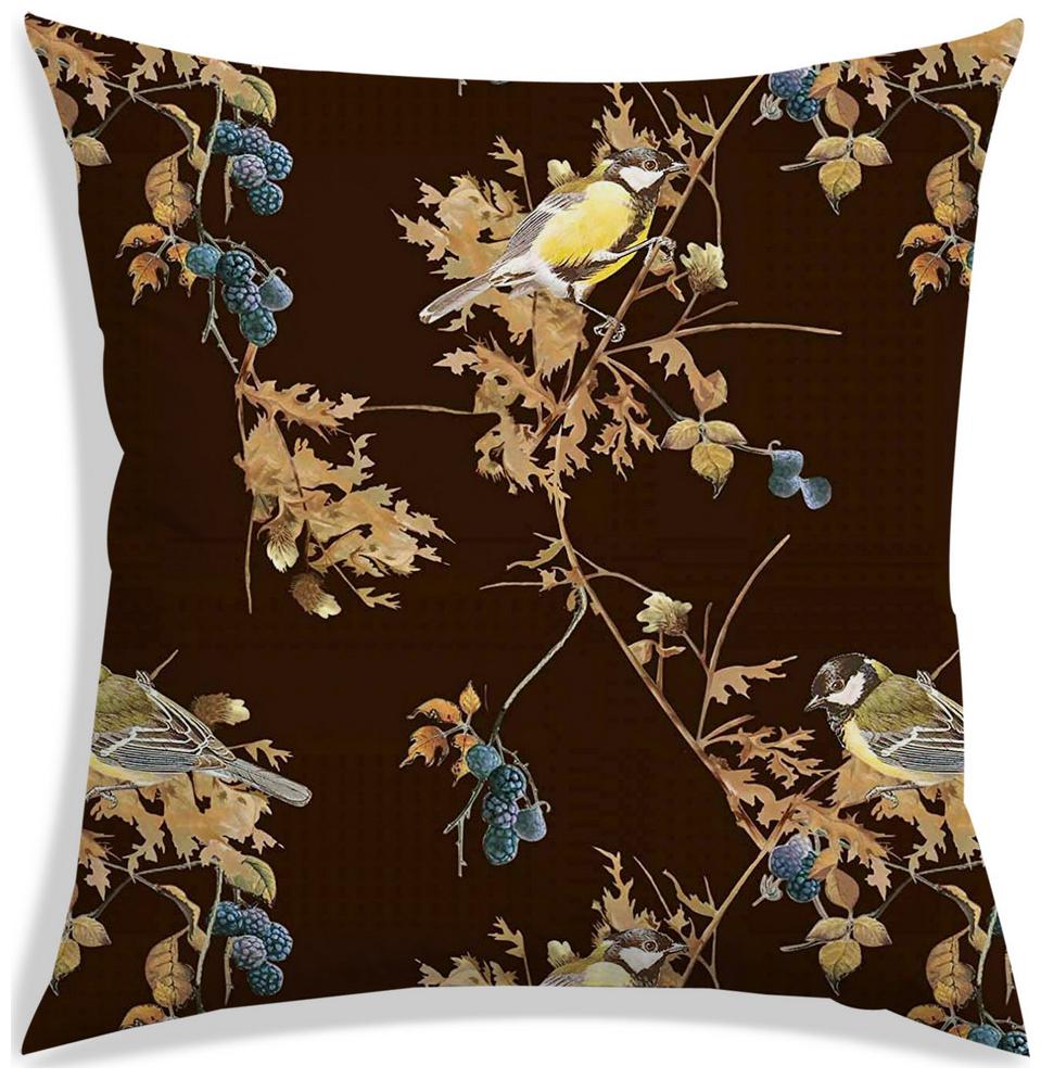 

RADANYA Floral Polyester Brown Cushion Cover ( Large Pack of 1 )