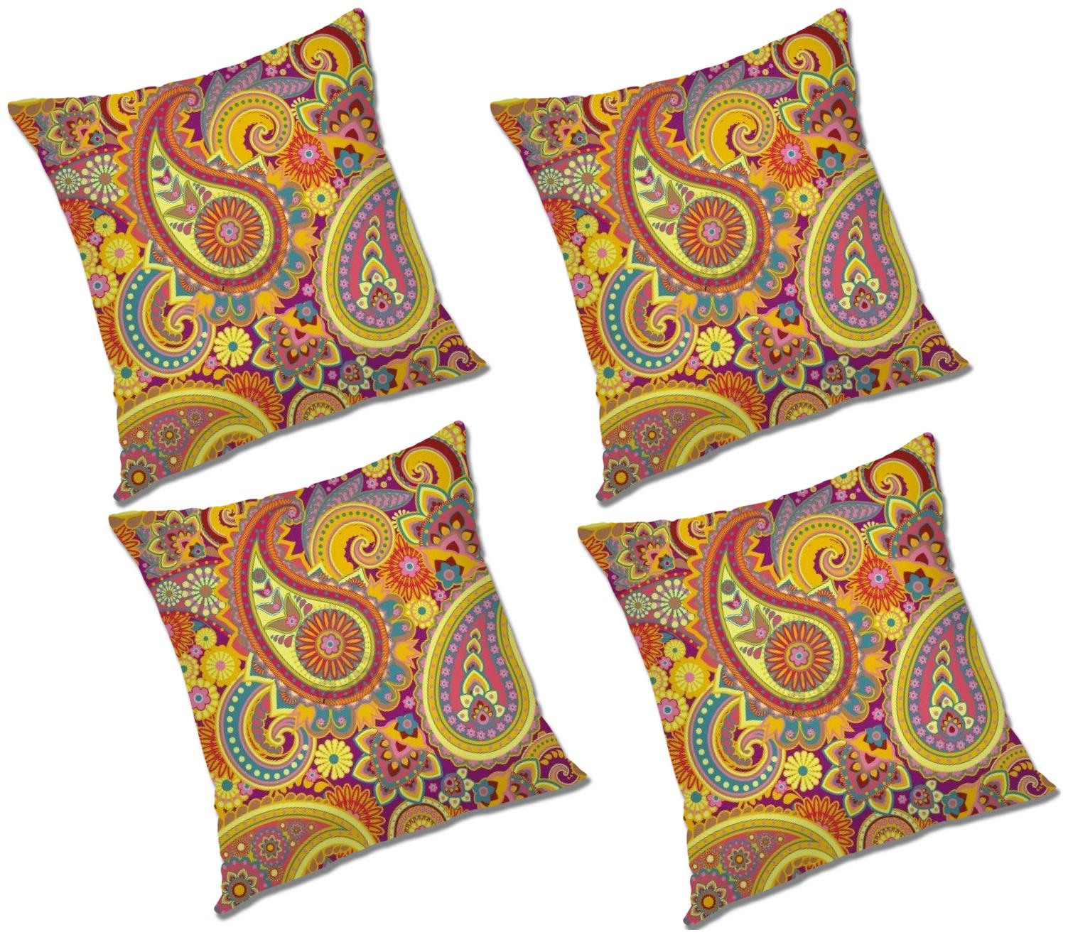 

RADANYA Floral Cushion Cover with Filler (Set of 4) 18x18 inch