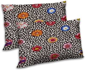 RADANYA Polyester Floral Pillow Covers ( Pack of 2 , Black )