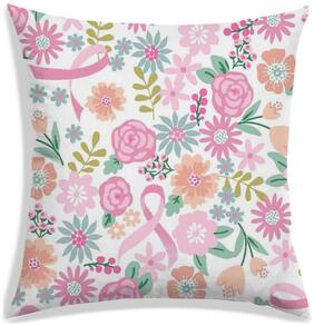 RADANYA Floral Polyester White Cushion Cover ( Extra large , Pack of 1 )