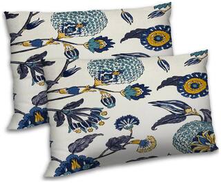 RADANYA Polyester Floral Pillow Covers ( Pack of 2 , Beige )