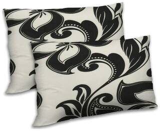 RADANYA Polyester Floral Pillow Covers ( Pack of 2 , Beige )