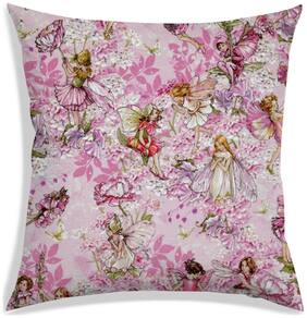 RADANYA Floral Polyester Pink Cushion Cover ( Small , Pack of 1 )