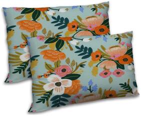 RADANYA Polyester Floral Pillow Covers ( Pack of 2 , Blue )
