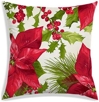 RADANYA Floral Polyester White Cushion Cover ( Small , Pack of 1 )