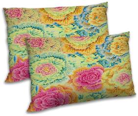 RADANYA Polyester Floral Pillow Covers ( Pack of 2 , Multi )