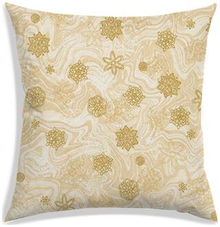 RADANYA Floral Polyester Beige Cushion Cover ( Extra large , Pack of 1 )