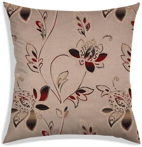 RADANYA Floral Polyester Peach Cushion Cover ( Small , Pack of 1 )