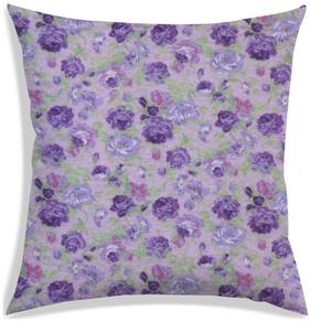 RADANYA Floral Polyester Purple Cushion Cover ( Large , Pack of 1 )