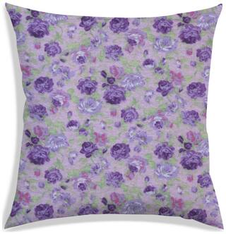 RADANYA Floral Polyester Purple Cushion Cover ( Large , Pack of 1 )