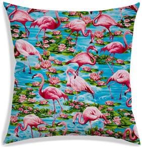 RADANYA Floral Polyester Green Cushion Cover ( Large , Pack of 1 )