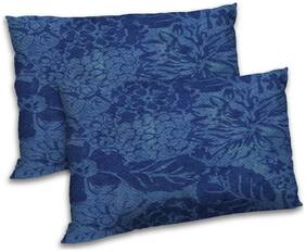 RADANYA Polyester Floral Pillow Covers ( Pack of 2 , Blue )