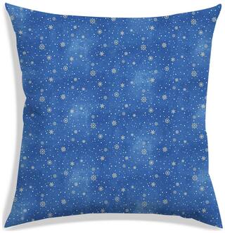 RADANYA Floral Polyester Blue Cushion Cover ( Large , Pack of 1 )