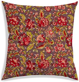RADANYA Floral Polyester Peach Cushion Cover ( Large , Pack of 1 )