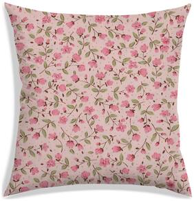 RADANYA Floral Polyester Peach Cushion Cover ( Extra large , Pack of 1 )