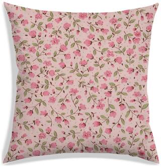 RADANYA Floral Polyester Peach Cushion Cover ( Extra large , Pack of 1 )