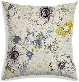 RADANYA Floral Polyester Beige Cushion Cover ( Large , Pack of 1 )