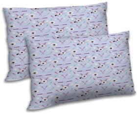 RADANYA Polyester Floral Pillow Covers ( Pack of 2 , Blue )