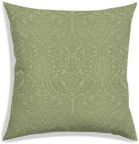 RADANYA Floral Polyester Green Cushion Cover ( Large , Pack of 1 )