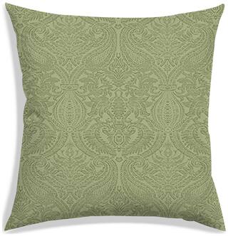 RADANYA Floral Polyester Green Cushion Cover ( Large , Pack of 1 )