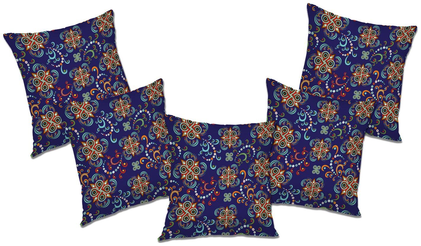 

RADANYA Floral Cushion Cover with Filler (Set of 5) 12X12 inch