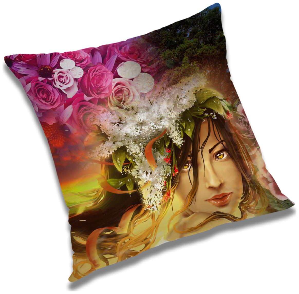 

RADANYA Floral Cushion Cover with Filler Set 18x18 inch